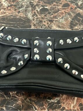 Black Studded Clutch